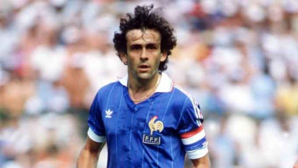 Photo of michel platini in 1982 - french soccer player