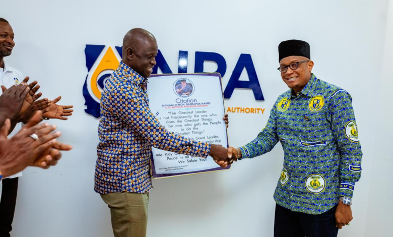 Upper east regional staff of npa honour dr abdul hamid for his