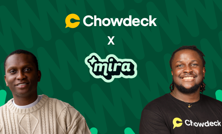 Chowdeck acquires mira to expand into operational support for food